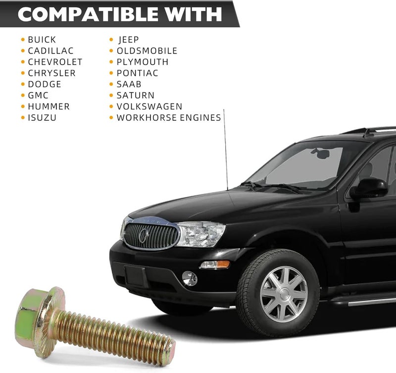 CHENACC 75120 Exhaust Manifold Bolts Hardware Kit Grade 10.9 For LS1 Header Bolts LSX LS2 LS3 LS6 LS7 Exhaust Bolts Anti-Corrosion 03413B 11518860 11609481 6506775AA, and 6507423AA For Chevy Gmc Buick - Image 4
